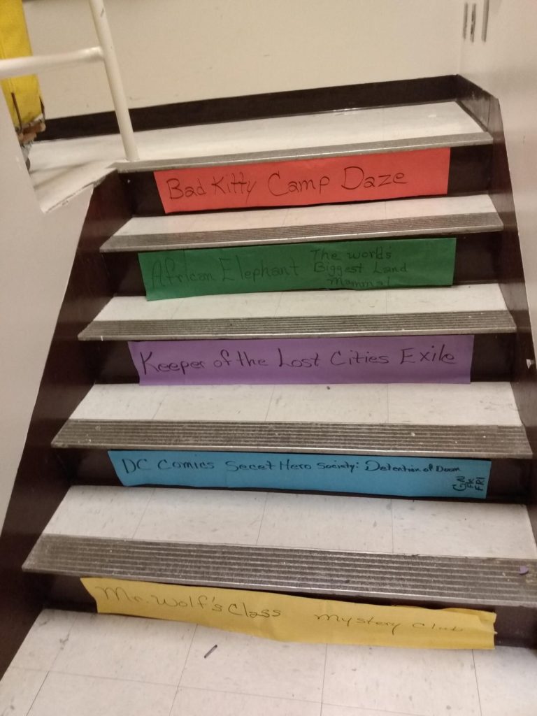 Book Stairway at Western Hills Elementary - Ann Visser