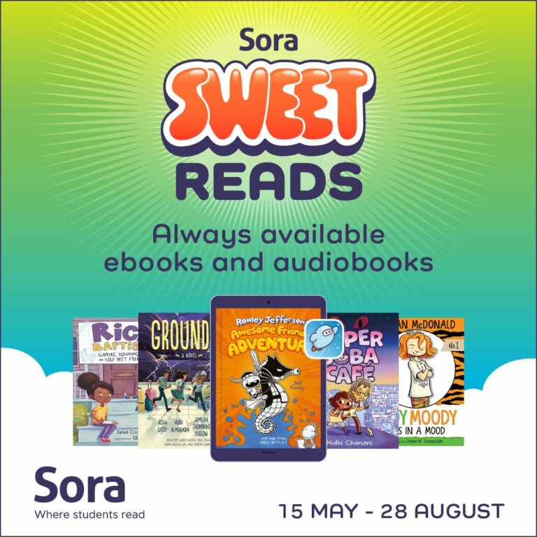 Sora Sweet Reads - Always available ebooks and audiobooks - 15 May - 28 August