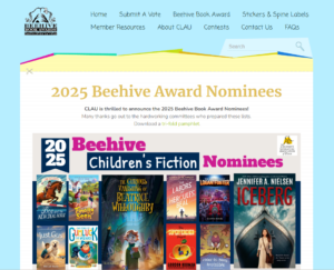 2025 Beehive Book Award Nominees on claubeehive.org - Screenshot